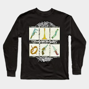 The Murder Weapons of the Board Game of Clue Long Sleeve T-Shirt